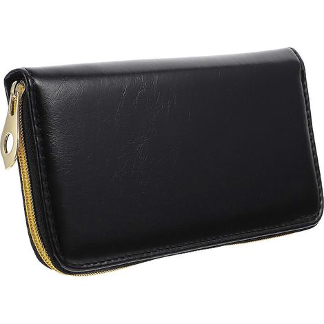 Boîte de rangement pour ciseaux de coiffeur, sac portable pour outils de coiffure, style minimaliste, noir, 22x11 cm, 1 pièce. (1/5)