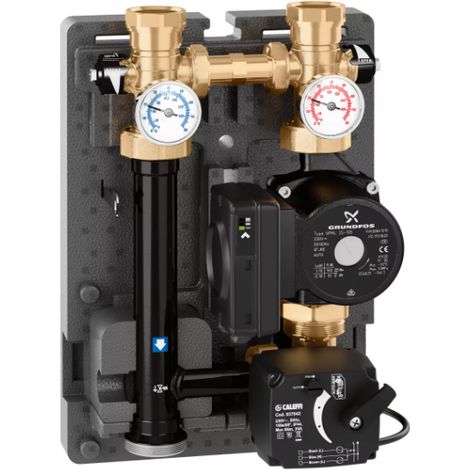 Gruppo di regolazione motorizzato (24V) per impianti di riscaldamento, DN 32. Caleffi 167664HE2  Nero