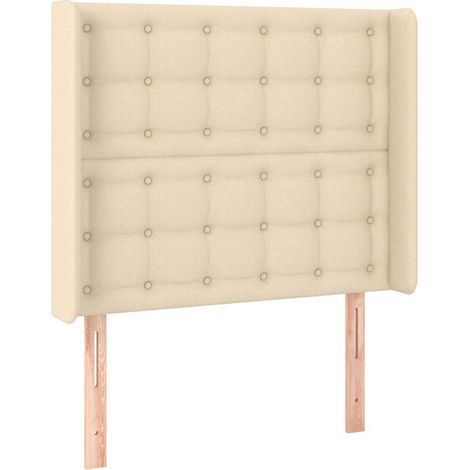Maison Exclusive - Kopfteil mit Ohren Creme 103x16x118/128 cm Sto (1/5)