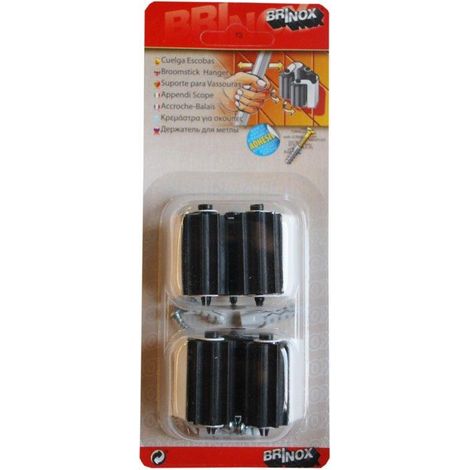 FPLUS cuelga esc.c/rod.lac.blanco 2 uds. , Cuelga escobas con rodillos. Adhes. y tornillos
Lacado blanco. Blister 2 uds.