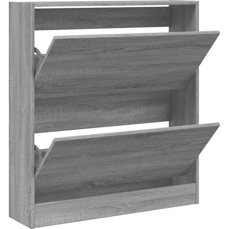 Maison Exclusive - Scarpiera Grigio Sonoma 80x21x87,5 cm in Legno Multistrato