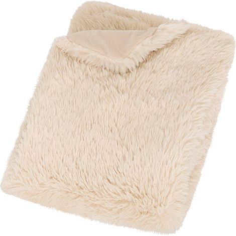 Plaid Duvia 120x150cm beige - Atmosphera créateur d'intérieur (1/2)