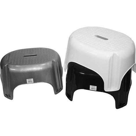 Tabouret en plastique 33x24x43cm (couleurs assorties) (1/2)