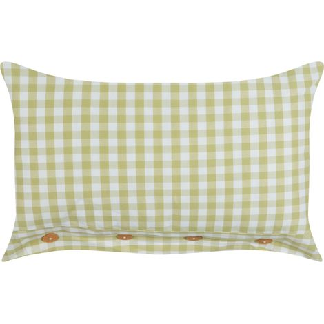 Throw Cushion TALYA 40 x 60 cm Olive Green Checked