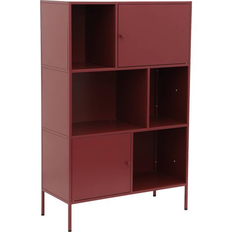 sweeek - Sideboard, industrielles Aufbewahrungsmöbel aus Stahl mit 6 Stauräumen (1/5)