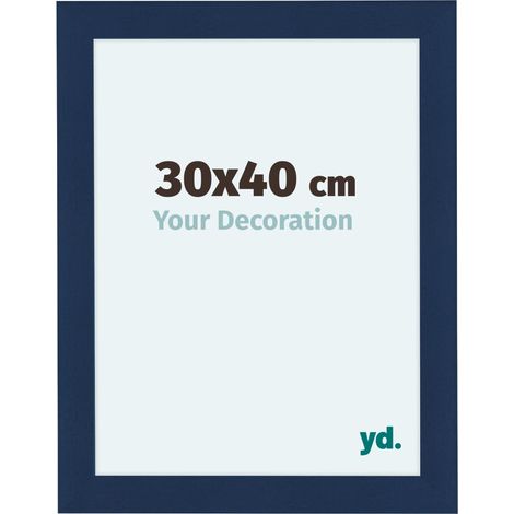 yd. - Cadre photo 30x40 - Bleu Fonce Patine - MDF - Como (1/5)