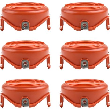 Capuchon De Bobine - Lot De 6 - ABS - Remplacement Sans Outil - Débroussailleuse Black And Decker - Compatible GL7033 (1/5)