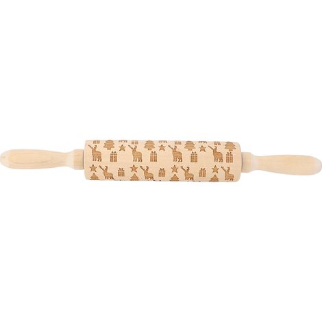 Wooden Rolling Pin Multifunctional Embossed Cook Classic Rolling Pin for Baking Fondant JM01674 (1/5)