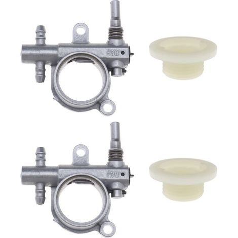 2PCS Pompe à Huile de Tronçonneuse avec Engrenage à Vis Sans Fin Compatible avec Scie à Chaîne 25CC/38CC Rechange pour Outils Électriques Extérieurs (1/5)