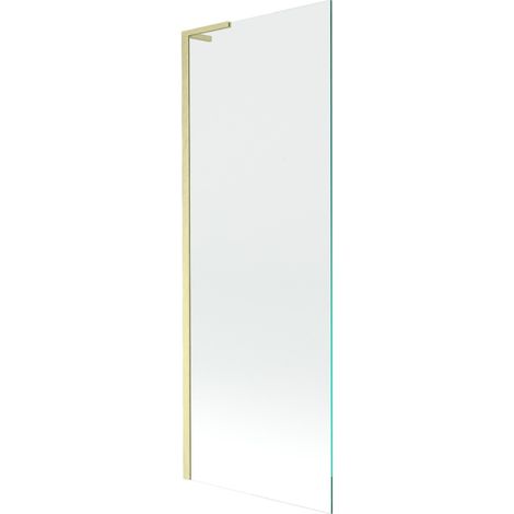 Mexen Next L paroi de baignoire 1 volet 70 x 150 cm transparent or brossé - 895-070-000-03-00-55