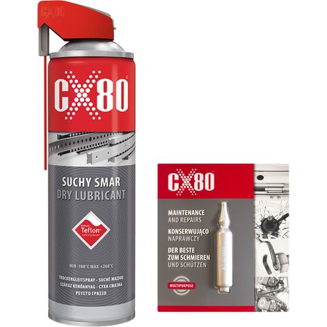 CX80 DUOSPRAY Lubrificante secco al teflon per catene antifurto 500 ml + GRATIS (1/3)