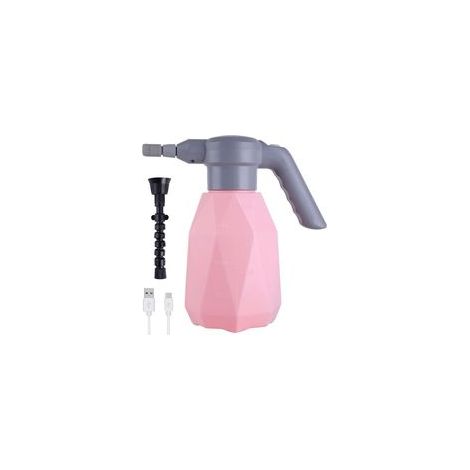 Annaffiatoio elettrico da 2 litri, spruzzatore elettrico per piante da giardino, annaffiatoio automatico con beccuccio regolabile per irrigazione di giardini interni ed esterni (rosa) (1/4)