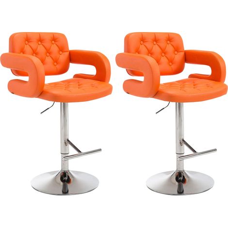 Set De 2 Taburetes De Bar Dublin Naranja (1/3)