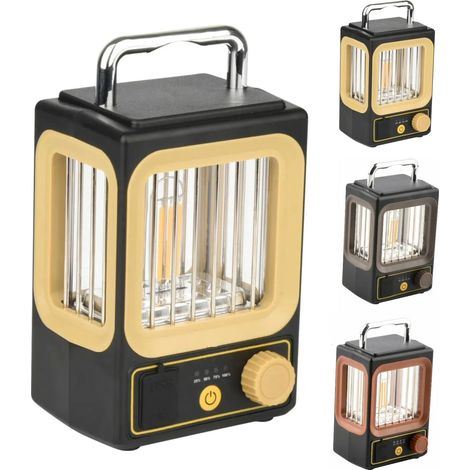 Solarbetriebene Laterne Tragbare LED-Campinglaterne Intelligente Powerbank Leichtes wasserdichtes Design Gelb (1/5)