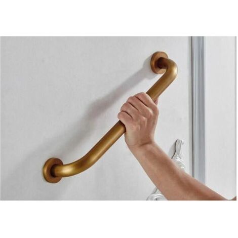 Retro Barre d'appui Sécurité en Cuivre de Salle de Bain Baignoire Douche WC Support Mural Serviette 30cm (1/5)