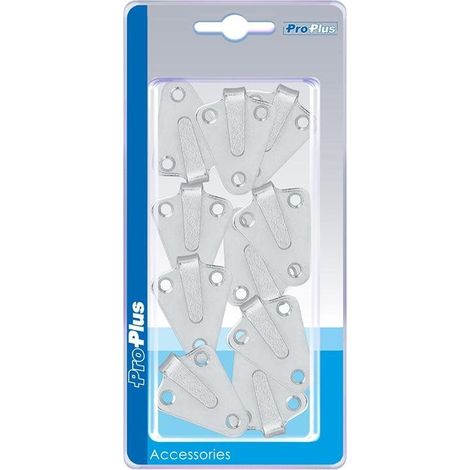 Gancio per corda in metallo 40x45mm piegato 10 pezzi in blister (1/5)
