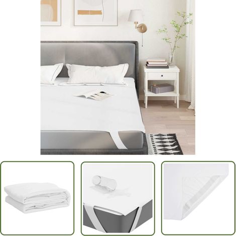 vidaXL Matratzenschoner Weiß 80x200 cm Wasserdicht