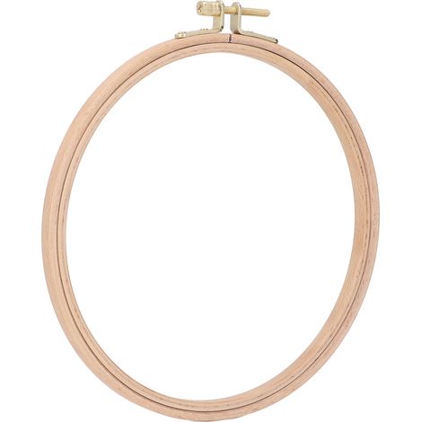Cercle à broder à forte adhérence et à couleurs résistantes, cercle à broder rond en bois de 18 cm de diamètre, adapté à la broderie et à la couture DIY. (1/5)