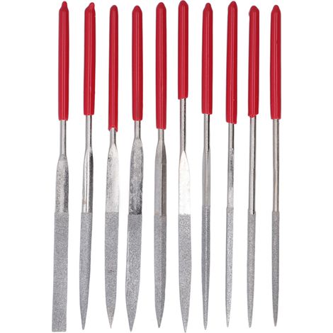 Kit de 10 limes aiguilles diamantées pour le meulage et le façonnage des matériaux (1/5)