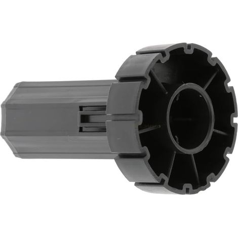 Embout de tube de volet roulant octogonal en PVC noir Fenêtre Sortie Baie vitrée Store, pour poulie et tube octogonal de 40 mm sortie pour roulement Ø 28 mm (1/2)