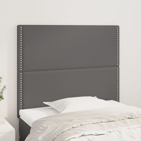 Tête de lit Gris 100x5x118/128 cm Similicuir (1/5)