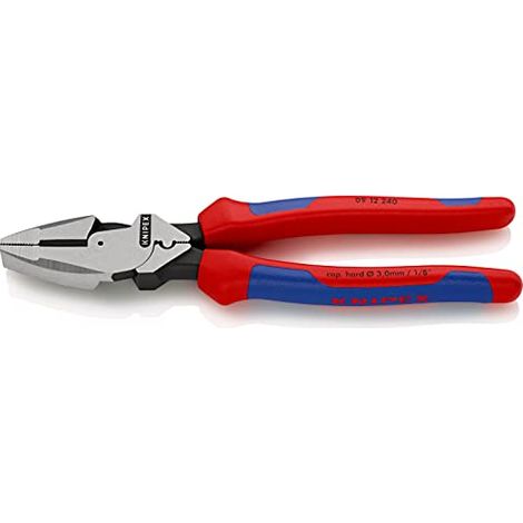 Knipex Pinza Universale Tipo Forte "Lineman'S Pliers" Modello Americano Bonderizzata Nera, Rivestiti in Materiale Bicomponente 240 Mm 09 12 240