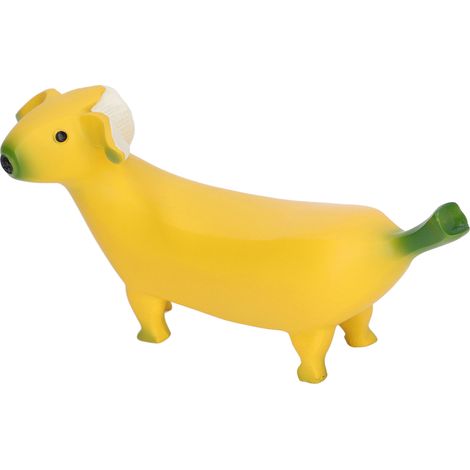 Figurine chien banane en résine, déco rigolote et légère pour bureau maison, statue humoristique, 20x9 cm, cadeau original (1/5)