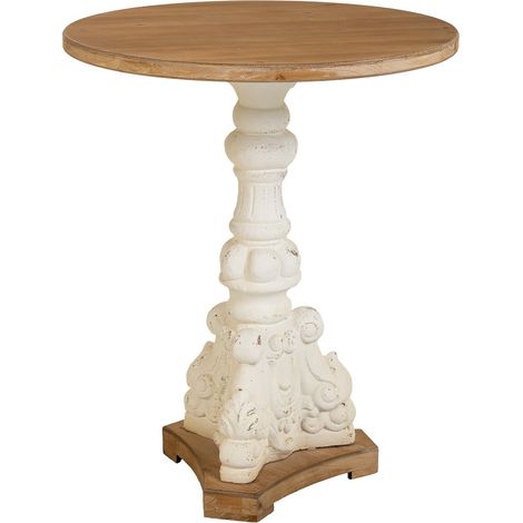 Mesa auxiliar de madera marrón 66.5x66.5x81 (1/5)