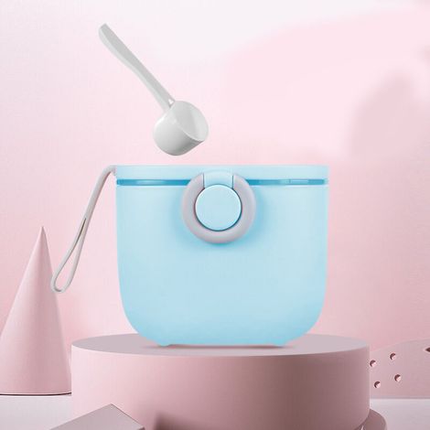 Boîte de rangement pour distributeur de lait en poudre Récipient portatif pour aliments pour bébés(bleu) (1/5)