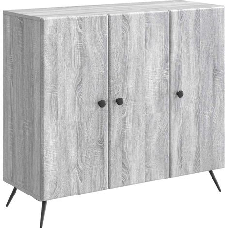 Sideboard Graues Sonoma 89 x 34,5 x 80 cm Holzwerkstoff vidaXL