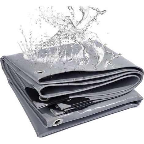 Bâche extérieure imperméable, bâche résistante, bâche de protection extérieure, petite bâche imperméable pour le camping, 3 x 3 m, avec œillets renforcés (1/5)