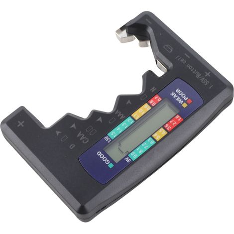 DCN Universal Digitaler Batteriekapazitätstester AAA AA 9V 1,5V (Knopfzellenbatterie-Analysator, Schwarz) (1/5)