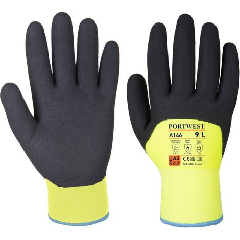 Portwest Winter Arbeitshandschuhe 250°C Kontakthitzeschutz Schwarz XL