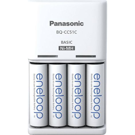 Caricabatterie Panasonic Eneloop BQ-CC51 Bianco Compatto (1/5)