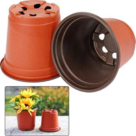 Macetas de plástico para plantas, bandejas para trasplantar semillas, contenedores para plantas con flores, macetas para germinar semillas de suculentas y esquejes. (1/5)