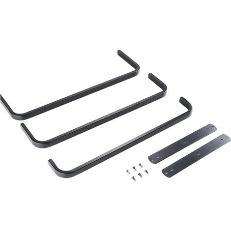 Porte-serviettes Murale - Porte-serviettes Double Barre - Acier Inoxydable 304 - Finition Noir Mat - 60 cm (1/5)
