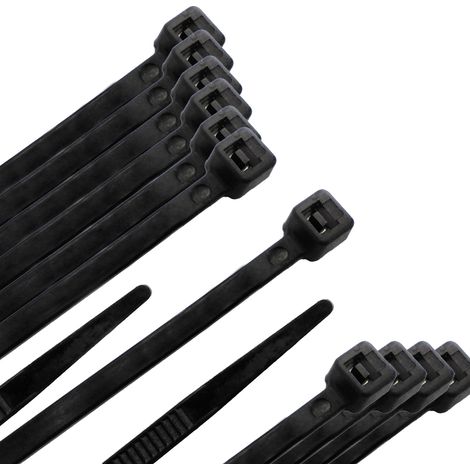 Brida Nylon 100%. Color Negro 2,5 x 135 mm. Bolsa 100 unidades. (1/5)