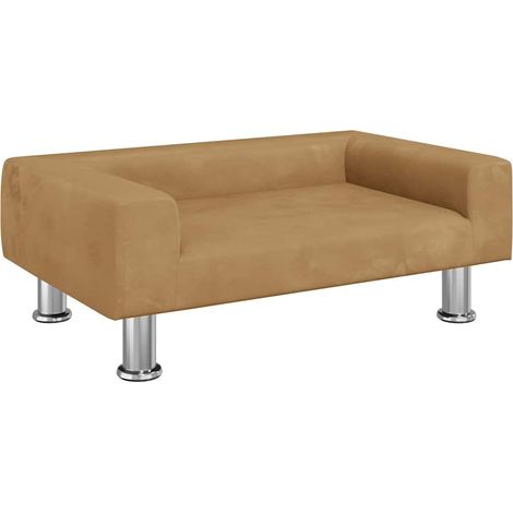 vidaXL Cama para perros de terciopelo marrón 70x45x26,5 cm (1/2)
