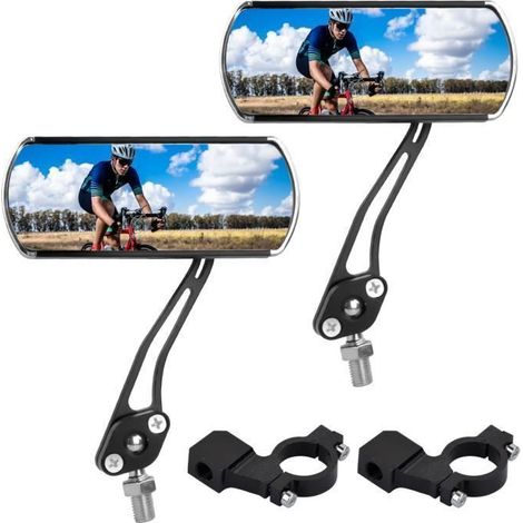 Lot de 2 Rétroviseurs Vélo Réglables à 360 ° et Rotatifs Rétroviseurs Vélo Vélo Miroirs (1/4)