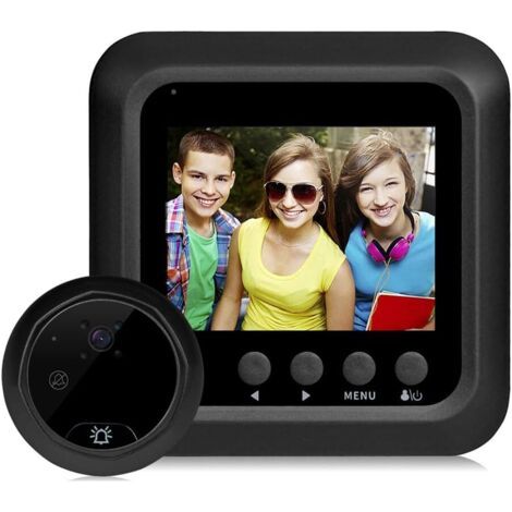 Visionneuse de porte numérique – Écran LCD 2,4 pouces – Caméra 1MP avec vision nocturne – Alliage de zinc tout métal (1/5)