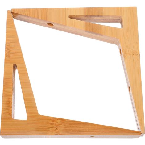 Supports muraux triangulaires bois 2pcs équerres pour étagères avec charge renforcée pour chambre et espace de vie (1/5)