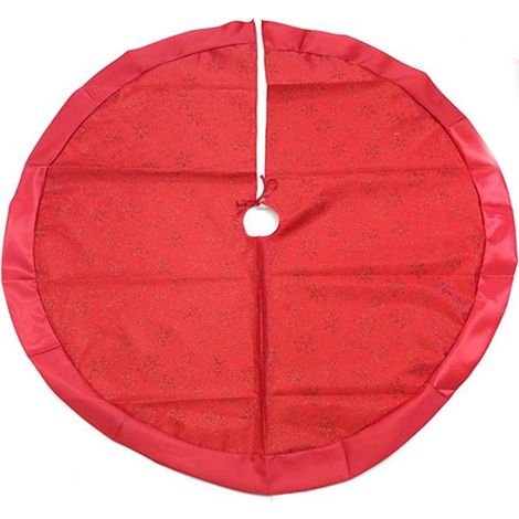 Tappeto rosso gonna copri piede base per albero di natale decorazioni natalizie cm 120 addobbi molto belli (1/5)