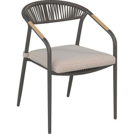 Mömax Gartenstuhl Maxi Antrhazit Aluminium (1/5)