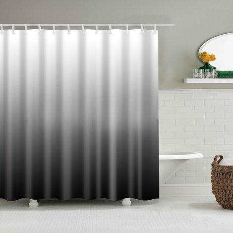 Cortinas de ducha Avtoify en oferta, varios diseños disponibles, cortina de ducha para baño, cortina de ducha de poliéster con impresión digital, color negro.