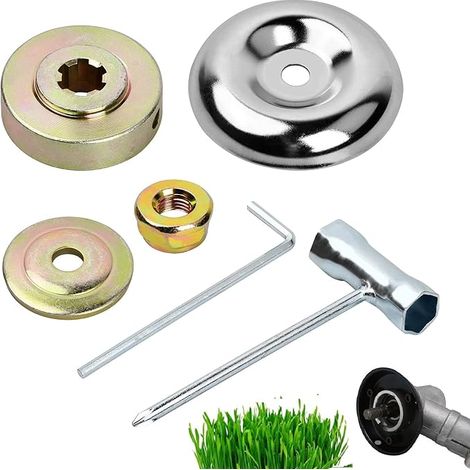 Bavooty Kit Ecrou Tete Debroussailleuse Accessoires,6 Pièces Universelle Kit Fixation écrou Lame Boîte (1/5)