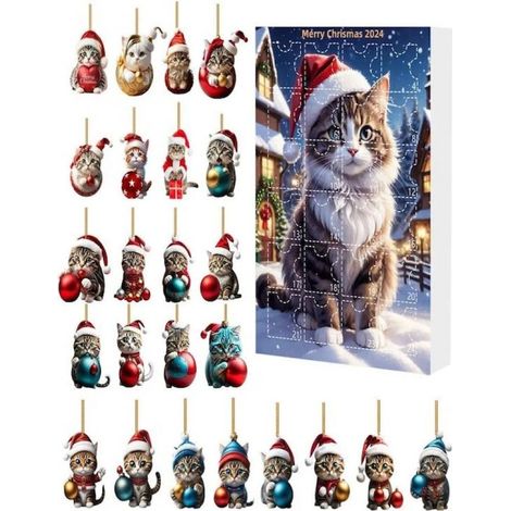 Calendrier De Lavent - Boite Cadeau Avec 24 Compartiments - Design Festif Multicolore - Dimensions 18 X 26 Cm - Pour Noel Anniversaire Ou Evenement Special - Lot De 1 (1/5)