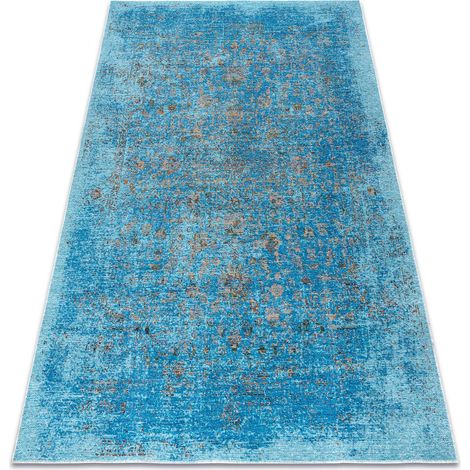 Tappeto in lana ANTIGUA 518 75 JQ500 OSTA - Astrazione tessitura piatta blu blue 170x240 cm