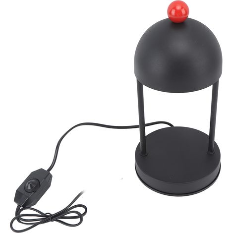 Lampe chauffe-bougie à intensité réglable, lanterne à cire parfumée pour bougies, lampe de table avec 2 ampoules, 110-220V, fiche UE noire 220V (1/5)