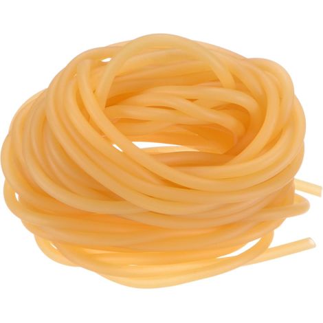Tube en Caoutchouc Naturel de Latex, 3/32" [2mm] ID x 5/32" [4mm] OD Longueur de 26 Pieds Tuyau en Latex pour Maison/Laboratoire, Tubes de Bande Hautement Élastiques [Jaune] (1/5)