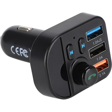 Perfetto per un viaggio armonioso: trasmettitore FM Bluetooth Hi-Fi per auto, caricatore con doppia porta USB retroilluminata a LED, chiamate chiare, avviso di tensione e viaggio senza intoppi.